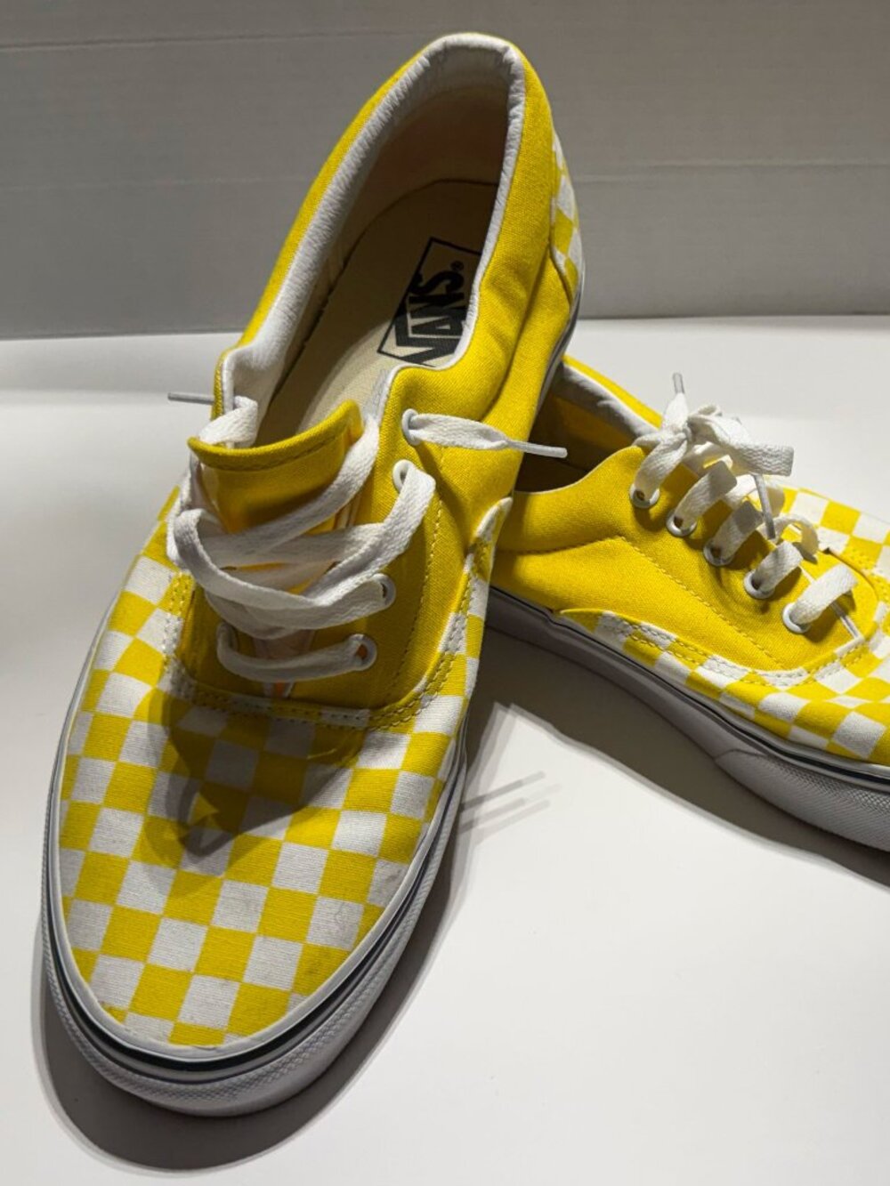 Vans Era Big Check Yellow Checkerboard Sneakers Men’s 13